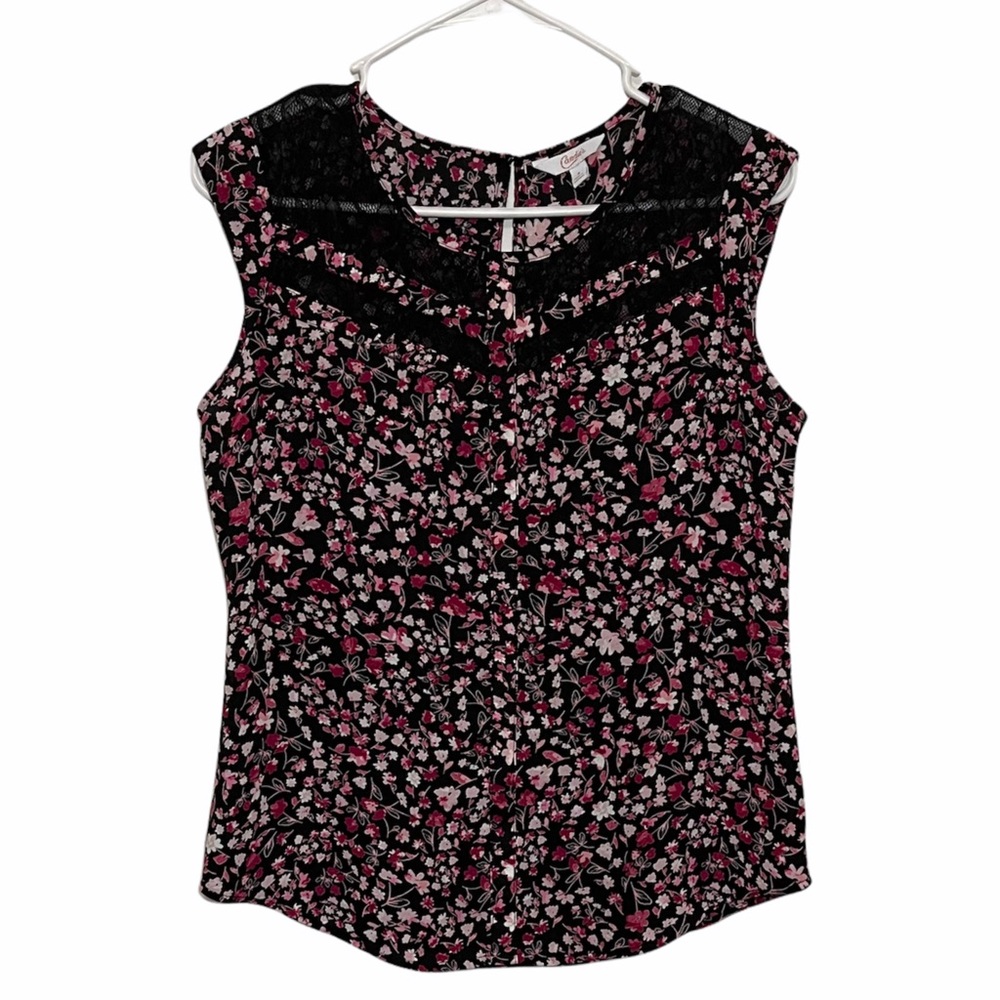 Candie’s Lace Detail Sleeveless Blouse